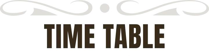TIME TABLE タイムテーブル