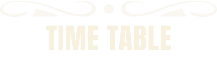 TIME TABLE タイムテーブル